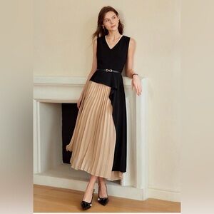 MOTF Black Top with Beige Accent